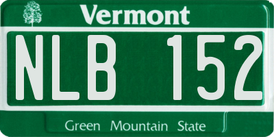 VT license plate NLB152