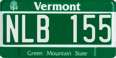 VT license plate NLB155