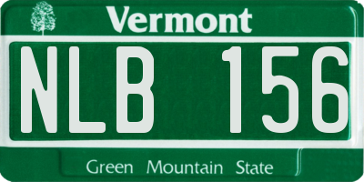 VT license plate NLB156