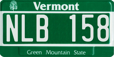 VT license plate NLB158