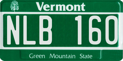 VT license plate NLB160