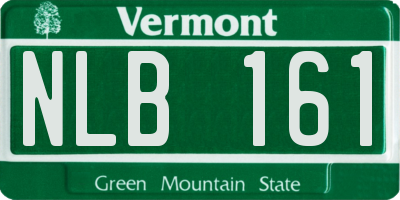 VT license plate NLB161