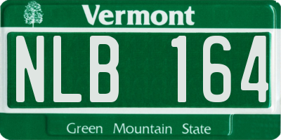 VT license plate NLB164