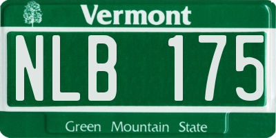 VT license plate NLB175