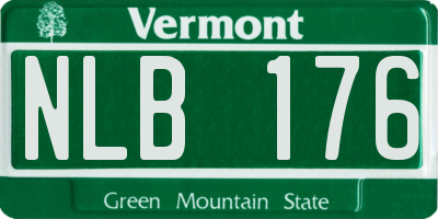 VT license plate NLB176