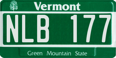 VT license plate NLB177