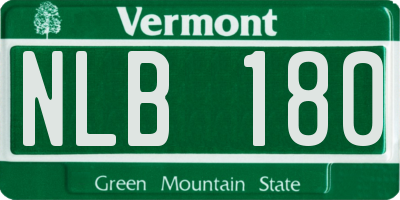 VT license plate NLB180