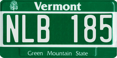 VT license plate NLB185