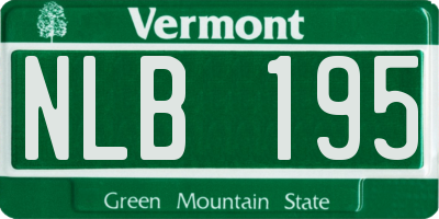 VT license plate NLB195
