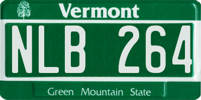 VT license plate NLB264