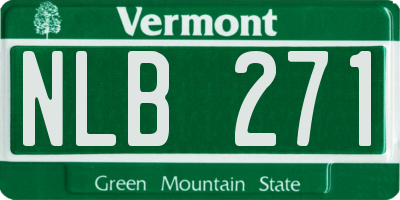 VT license plate NLB271
