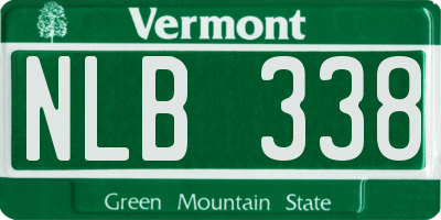 VT license plate NLB338