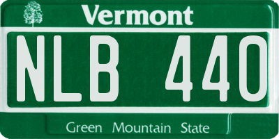VT license plate NLB440