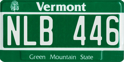 VT license plate NLB446