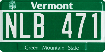VT license plate NLB471
