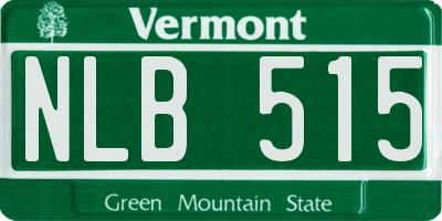 VT license plate NLB515