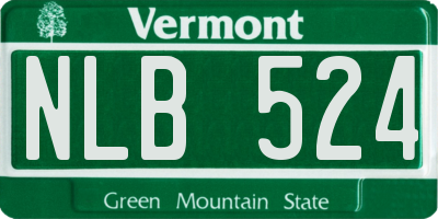 VT license plate NLB524