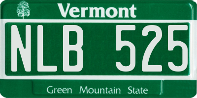 VT license plate NLB525