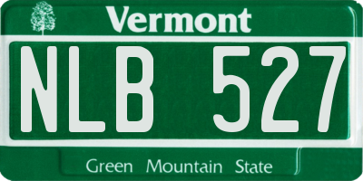 VT license plate NLB527