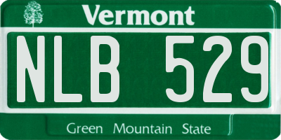 VT license plate NLB529