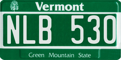 VT license plate NLB530