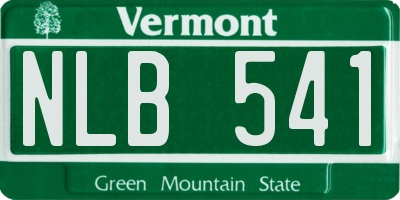 VT license plate NLB541