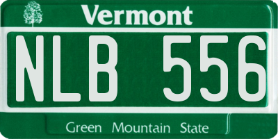 VT license plate NLB556