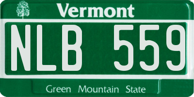 VT license plate NLB559
