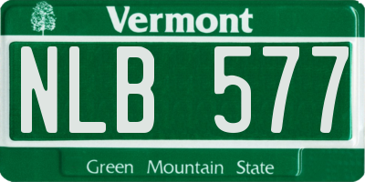 VT license plate NLB577