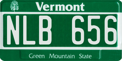 VT license plate NLB656