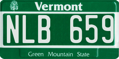 VT license plate NLB659