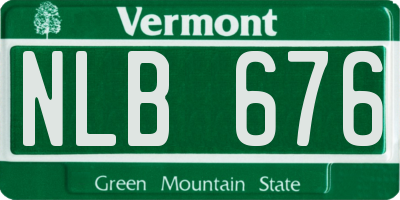 VT license plate NLB676