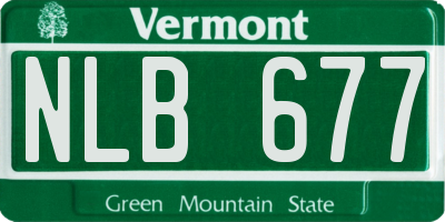 VT license plate NLB677