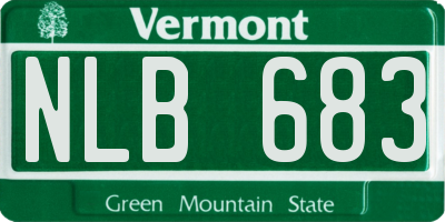 VT license plate NLB683
