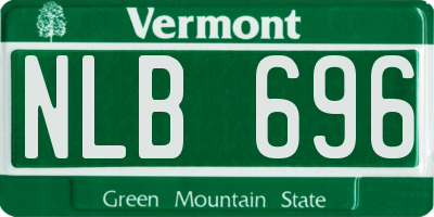 VT license plate NLB696