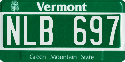 VT license plate NLB697