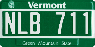 VT license plate NLB711