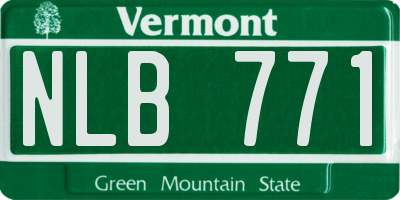 VT license plate NLB771