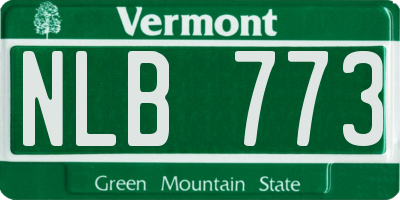 VT license plate NLB773