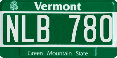 VT license plate NLB780