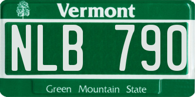 VT license plate NLB790