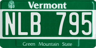 VT license plate NLB795