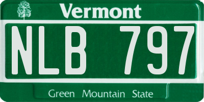 VT license plate NLB797