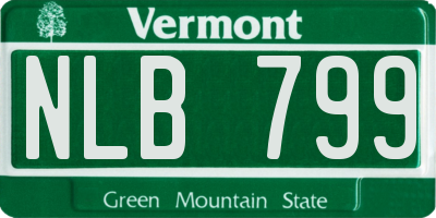 VT license plate NLB799