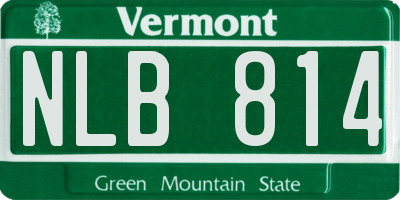 VT license plate NLB814