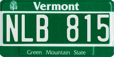 VT license plate NLB815