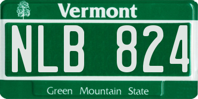 VT license plate NLB824