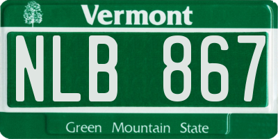 VT license plate NLB867