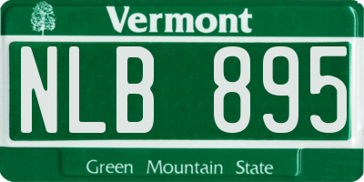 VT license plate NLB895