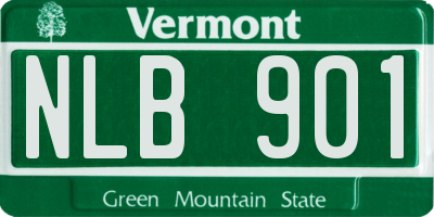 VT license plate NLB901